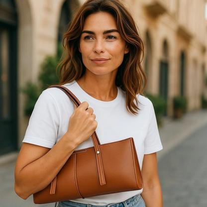 Rectangular Tote - Brown