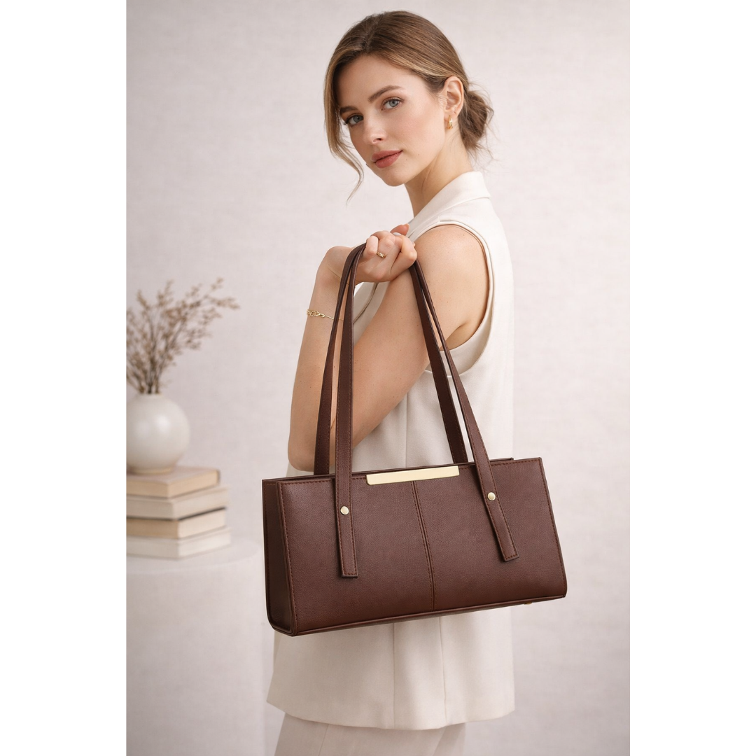 Rectangular Tote - Dark Brown