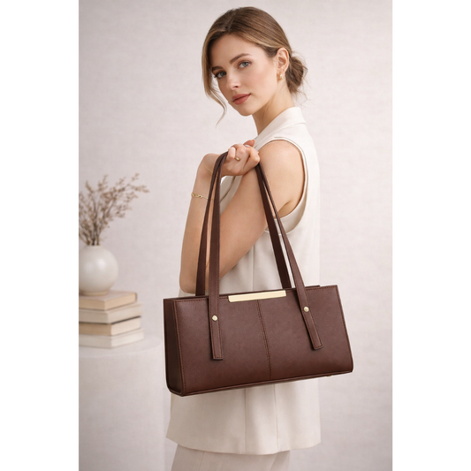 Rectangular Tote - Dark Brown