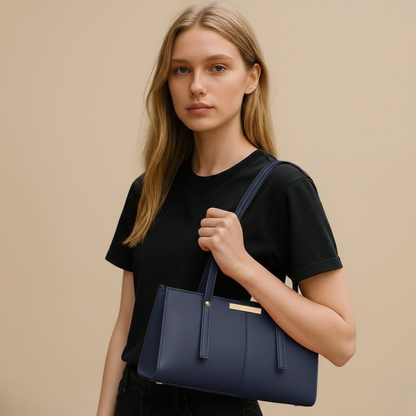 Rectangular Tote - Navy Blue
