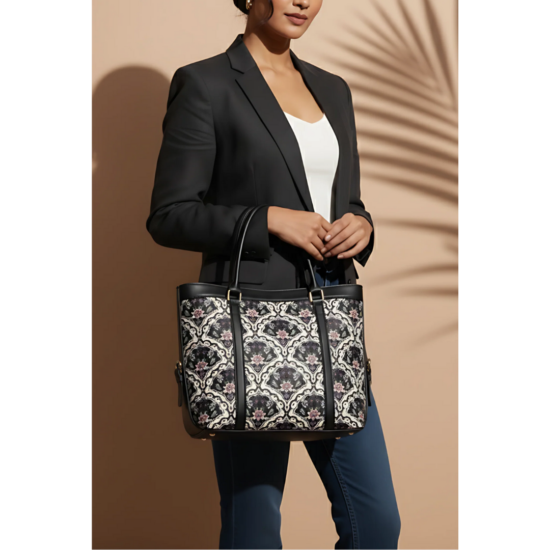 Twilight Strap Canvas Tote - Black